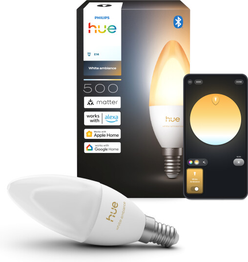 Philips Hue White Ambiance B39 E14 Lyskilde   1Pack