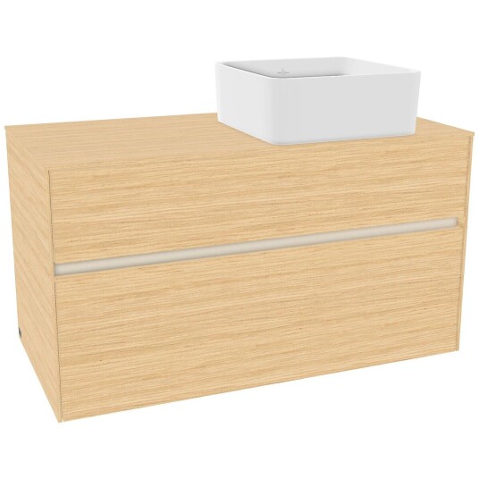 Villeroy & Boch  Collaro Servantskap med 2 skuffer 100x50x54,8 cm u/lys Nordisk Eik