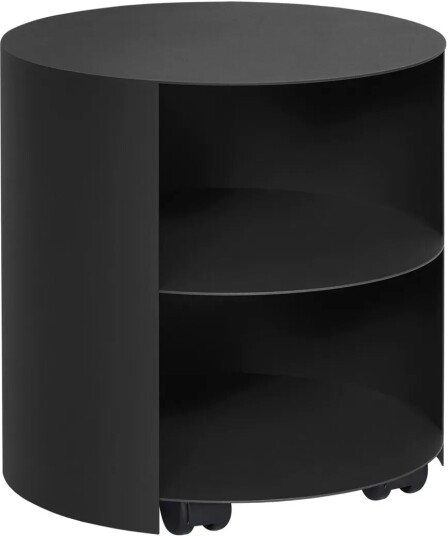 Hem Hide sidebord Ø38x41 cm Jet black textured