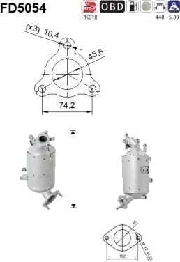 Partikkelfilter AS FD5054
