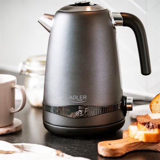 Adler AD 1295 Vannkoker med LCD-skjerm og temperaturkontroll 1,7L 2200W Rustfritt Stål Adler AD 1295 Vannkoker med LCD-skjerm og temperaturkontroll 1,7L 2200W Rustfritt Stål