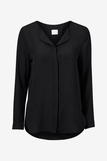 Vila - Bluse viLucy L/S Shirt - Svart