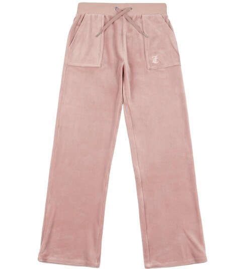 Juicy Couture Tonal Embro Velour Wide leg Adobe Rose 9 10 ÅR