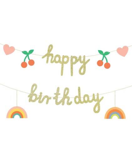 Happy Birthday Girlander – Fargerik og Festlig Dekorasjon