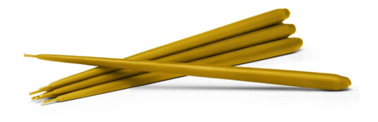 Stoff Nagel   Taper candles by Ester & Erik 6 pc Mustard