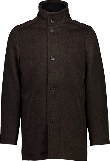 Bison Relaxed Fit Wool Car Coat   BROWN   XL