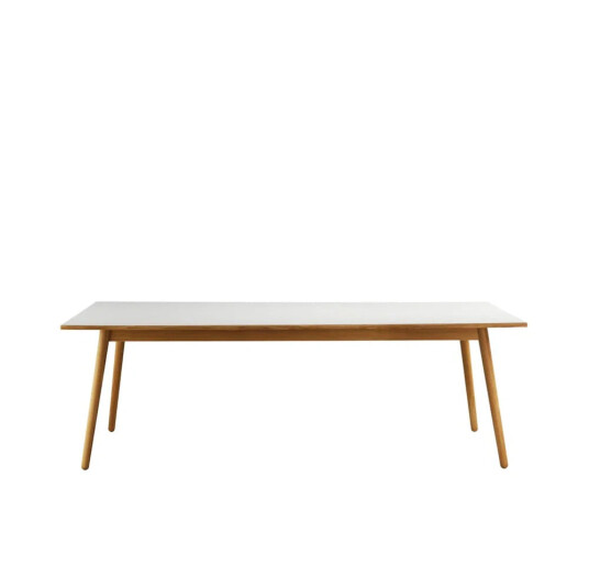 FDB Møbler - C35C Spisebord 220x95 - Natur/Lys grå