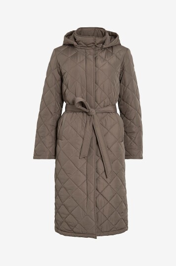 Vila Kåpe viKante Quilted L/S Coat Grå