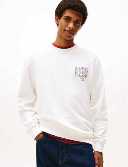 Tommy Jeans Tjm Reg Entry Dna Play Crew Ext White XL