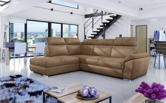 Seksjon Eltap Loreto 260x210x102 cm Monolith 09 Mørk Beige Venstre