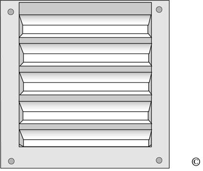 Fresh 80 Firkantet rist hvit 115 mm Ventilasjon