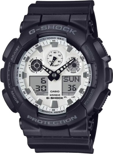 Casio Herreklokke GA 100WD 1AER G Shock Hvit/Resinplast Ø51.2 mm Casio Herreklokke GA 100WD 1AER G Shock Hvit/Resinplast Ø51.2 mm