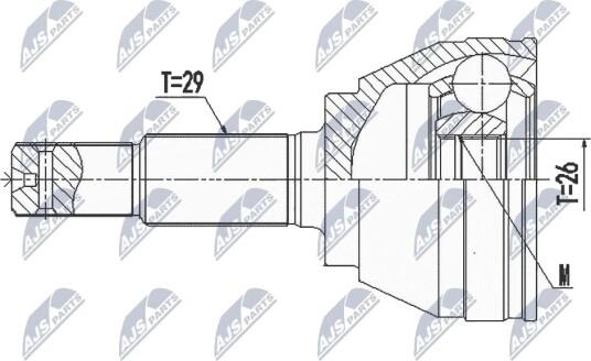Nty Drivknute drivaksel NTY NPZ NS 097