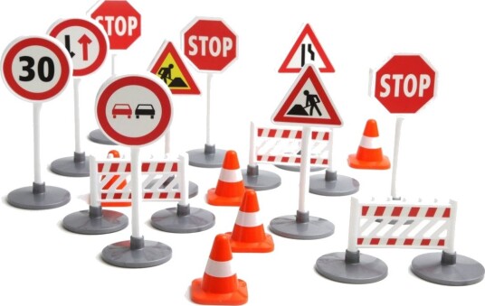 Lena Trafikkskilt Lekesett 16 cm 17 Deler