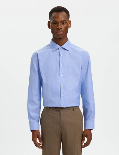 Selected Slhslim-Lux Oxford Shirt Ls Spread Noos - Blue - XL Selected Slhslim-Lux Oxford Shirt Ls Spread Noos - Blue - XL