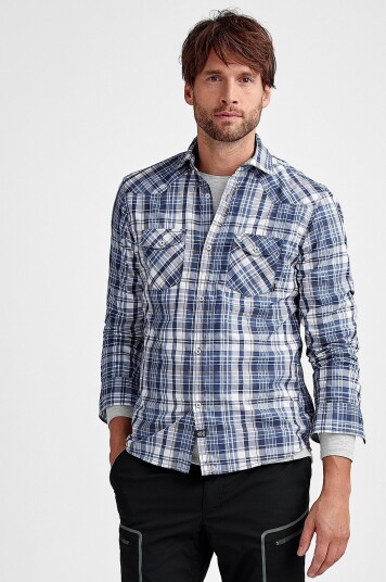 Áhkká - Skjorte Gaktu M Shirt - Blå Áhkká - Skjorte Gaktu M Shirt - Blå