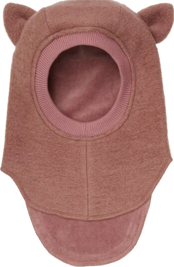 Huttelihut Balaclava Ears Wool - Pink - 0-12M