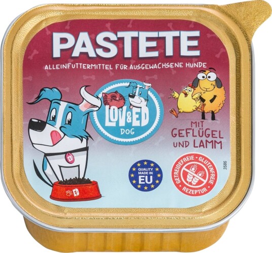 Lov&Ed Våtfôr Lov & Ed Paté Med Fjærkre & Lam 12 X 150 G