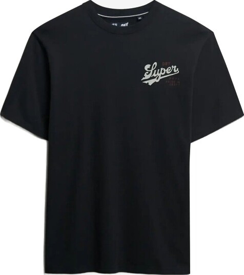 Superdry Tap Room Oversized Tee BLACK XXL