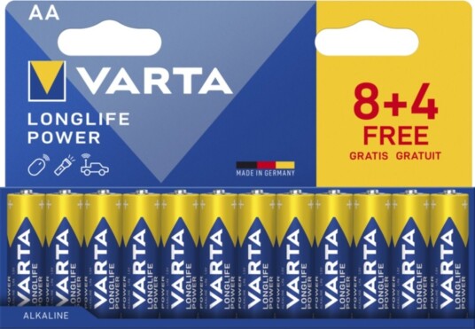 Varta Longlife Power AA 12-pack Universale Batterier