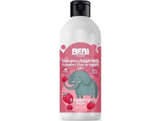 Barwa Bebi Kids Shampoo And Bath Lotion 2-In-1 Raspberry 500Ml