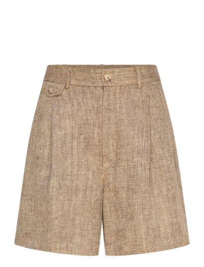 Lauren Ralph Lauren Y/D Ctn Linen Hrgbn Wvn Shorts Brown 36 Lauren Ralph Lauren Y/D Ctn Linen Hrgbn Wvn Shorts Brown 36