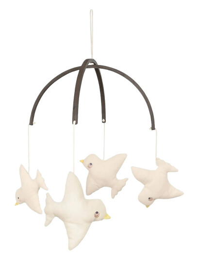 Moonboon Baby Mobile Birds White One Size Moonboon Baby Mobile Birds White One Size