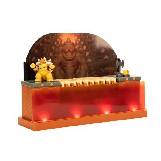 Jakks Super Mario Deluxe Bowser Battle Lekesett med Lys og Lyd 6,5 cm