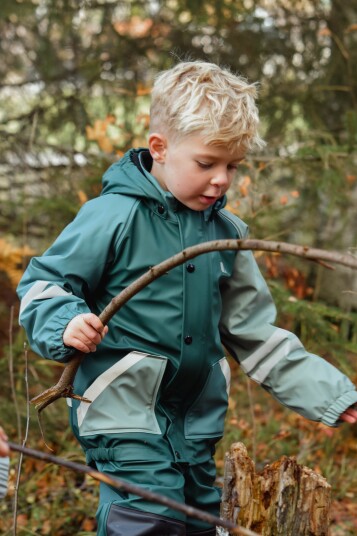 Lindberg Regnsett Fagerhult Rain Set Fleece Grønn