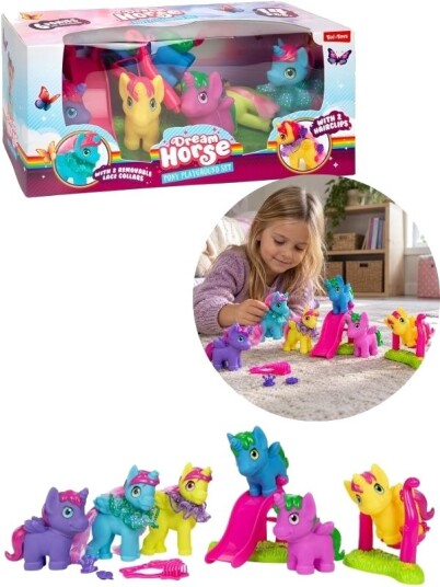 Dream Horse Lekesett Med 6 Enhjørninger Og Tilbehør