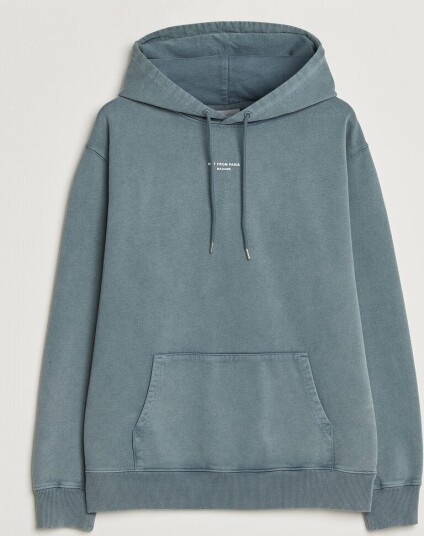 Drôle de Monsieur Classic Slogan Hoodie Dark Grey