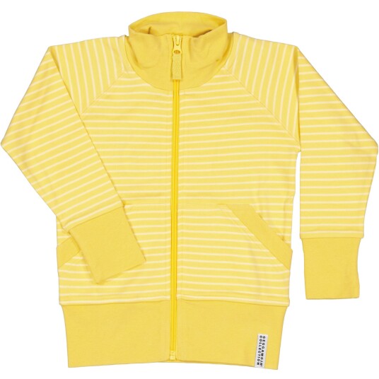 Geggamoja Zip Sweater Striped   Yellow   122/128