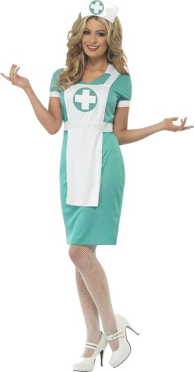 Smiffys Scrubs Sykepleier Karnevalkostyme Large Smiffys Scrubs Sykepleier Karnevalkostyme Large