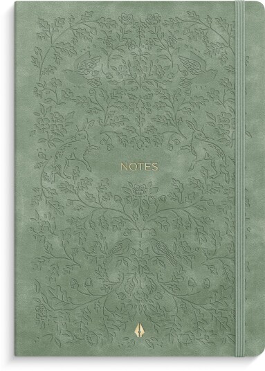 Burde Notatbok Deluxe A5 Linjert Smooth Green