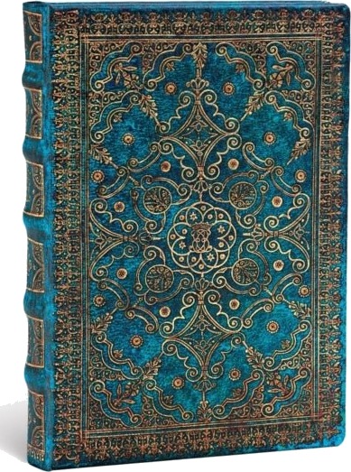 Azure Equinoxe Midi Lined Hardcover Journal Elastic Band Closure