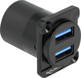 Delock D-Type Usb-Sokkelmekanisme Usb 3.2 Gen 1 Usb 2 Usb-Sokler Svart