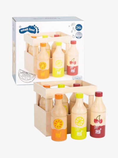 Small Foot - Wooden Crate with Bottles 7 pcs.