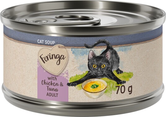 Feringa Våtfôr Suppe Til Katt & Tunfisk Kylling 12 X 70 G