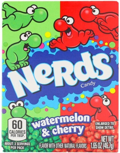 Nerds Watermelon & Cherry   Sukkertøy med Fruktsmaker 46,7 gram USA Import