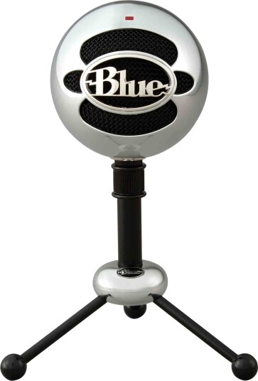 Blå Snowball USB Microphone Brushed Aluminium
