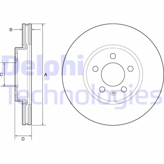 Bremseskive DELPHI BG4965C Bremseskive DELPHI BG4965C