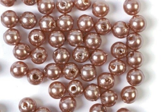 Plastpärlor 4mm 500g, Brun