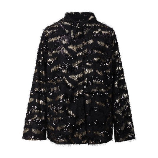 Kaxi Shirt Black M Oversized sequins shirt