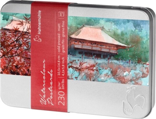 Hahnemühle   Watercolor Postcard   A6 105 X 148 Mm   30 Ark   Naturlig Hvitt
