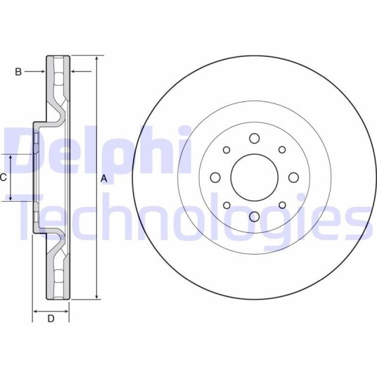 Bremseskive DELPHI BG4566C
