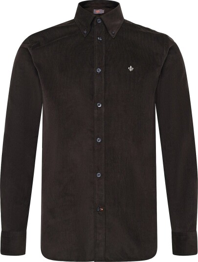 Morris Douglas Cord Shirt Slim Fit BROWN L