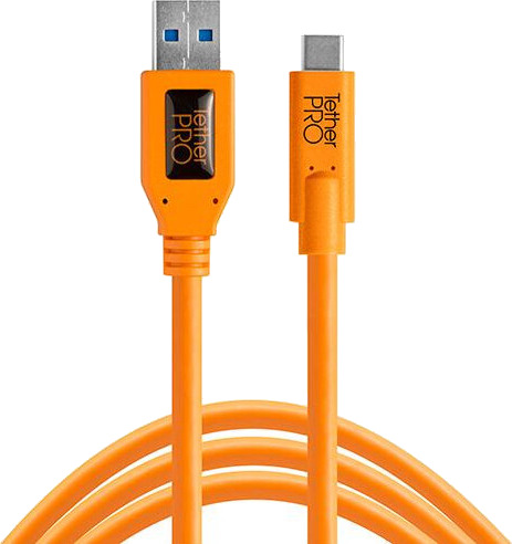 Tether USB 3.0 Kabel 4,6m Oransje for Kameratilbehør Tether USB 3.0 Kabel 4,6m Oransje for Kameratilbehør
