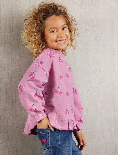 Minymo Sweatshirt Ls Aop Pink 98 Minymo Sweatshirt Ls Aop Pink 98