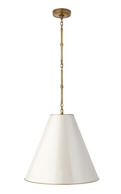 Goodman taklampe messing/antikkhvit M