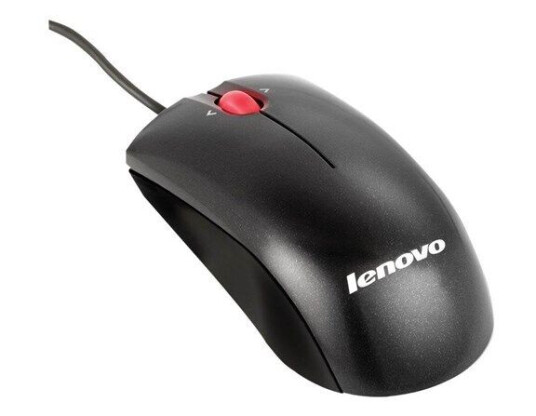 Lenovo - mouse - USB - metallic black - Mus - Laser - 3 knapper - Svart